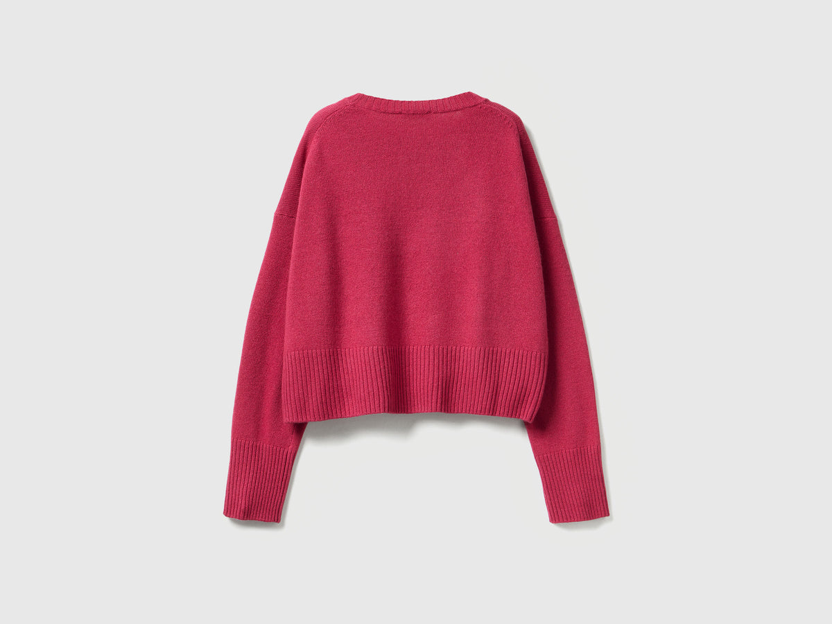Maglione in misto lana e viscosa
