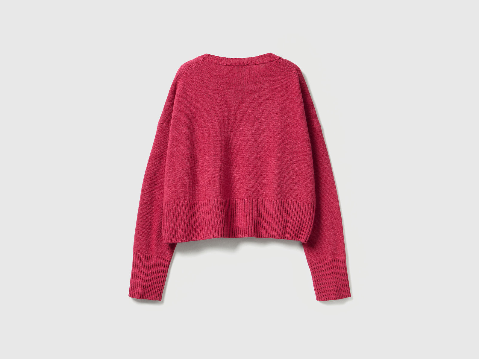 Maglione in misto lana e viscosa da donna fragola 2 | Benetton Outlet