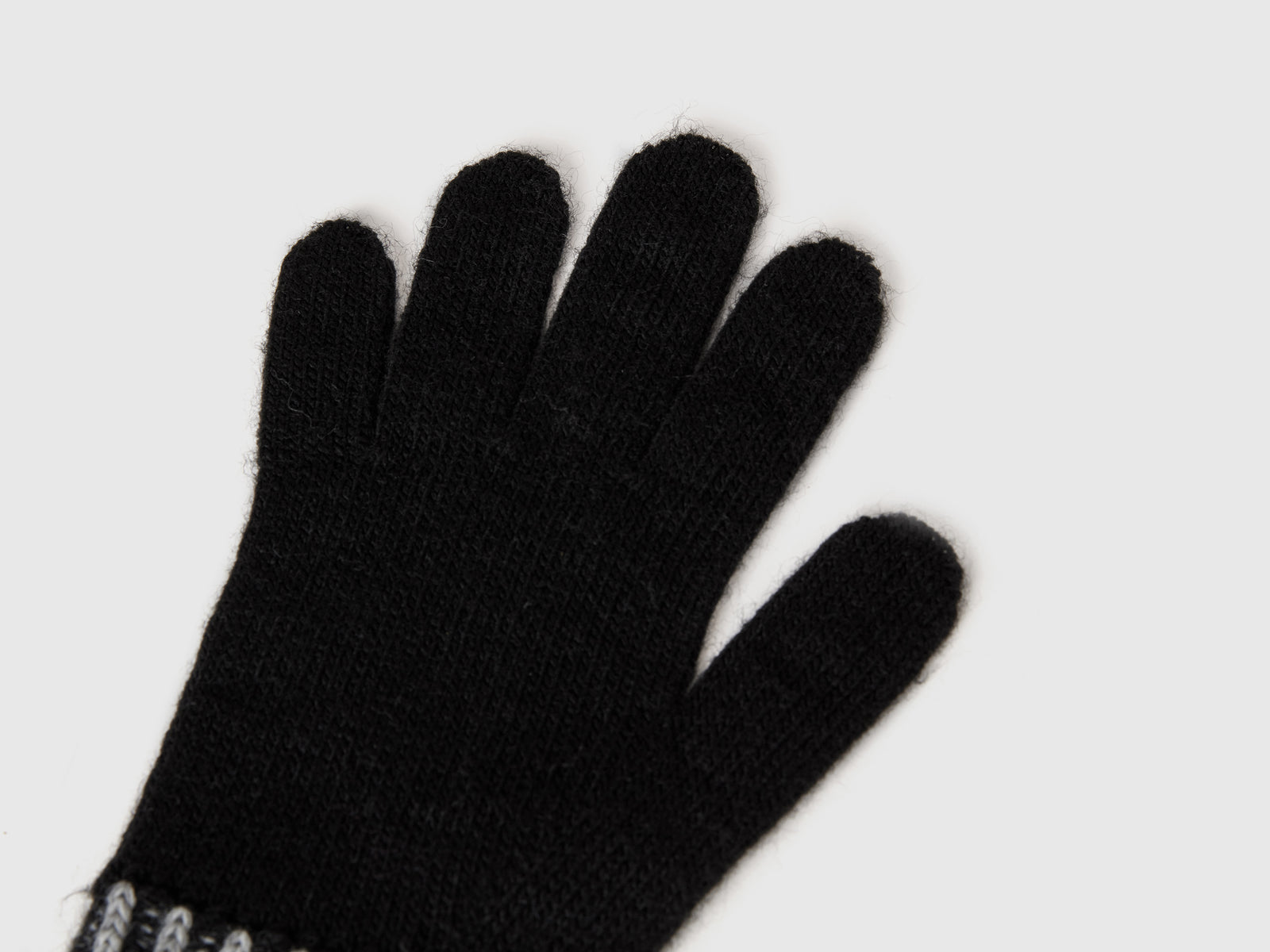 Knitted gloves da bambino nero 2 | Benetton Outlet