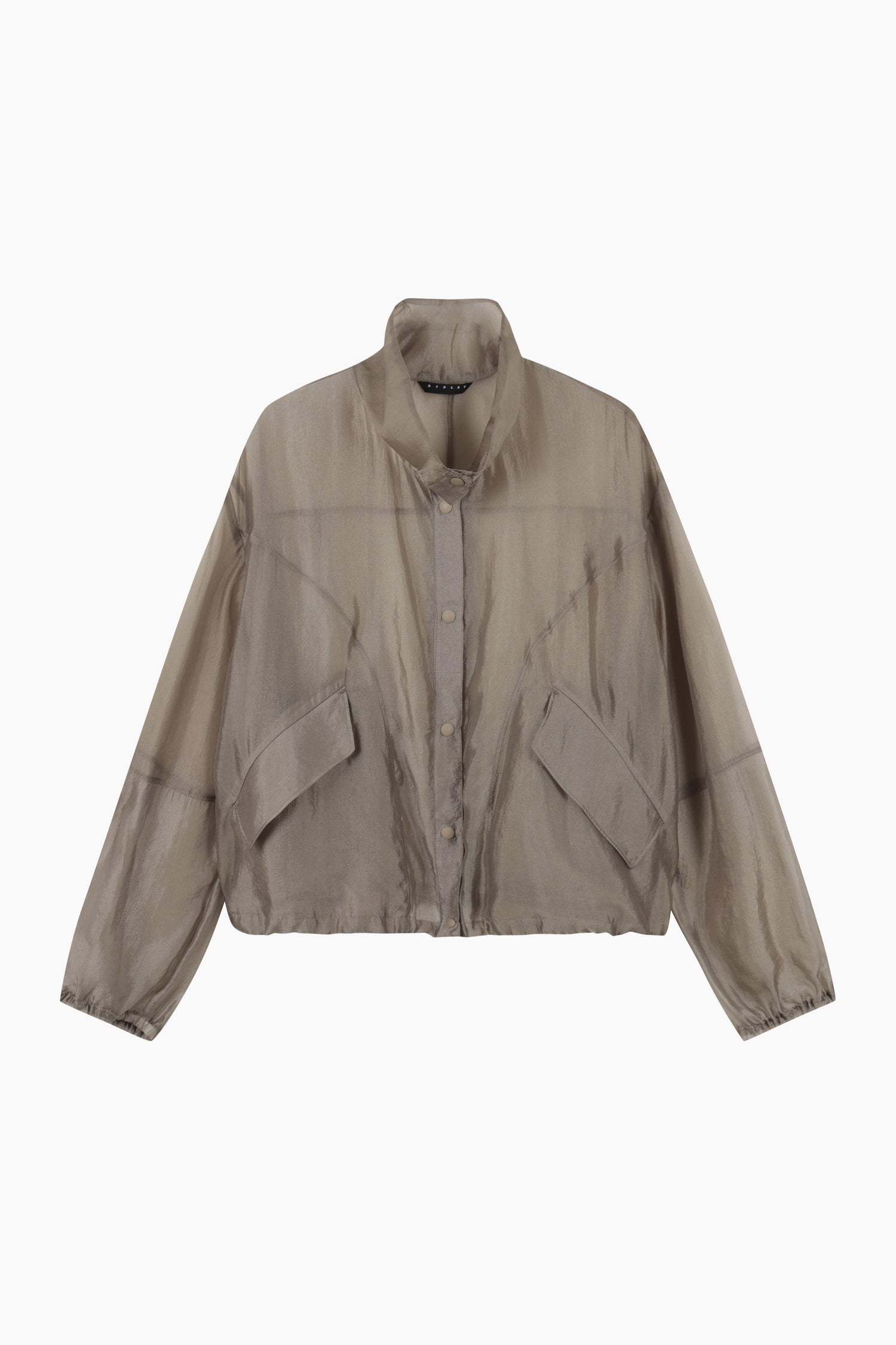 Bomber semi trasparente da donna tortora | Sisley Outlet