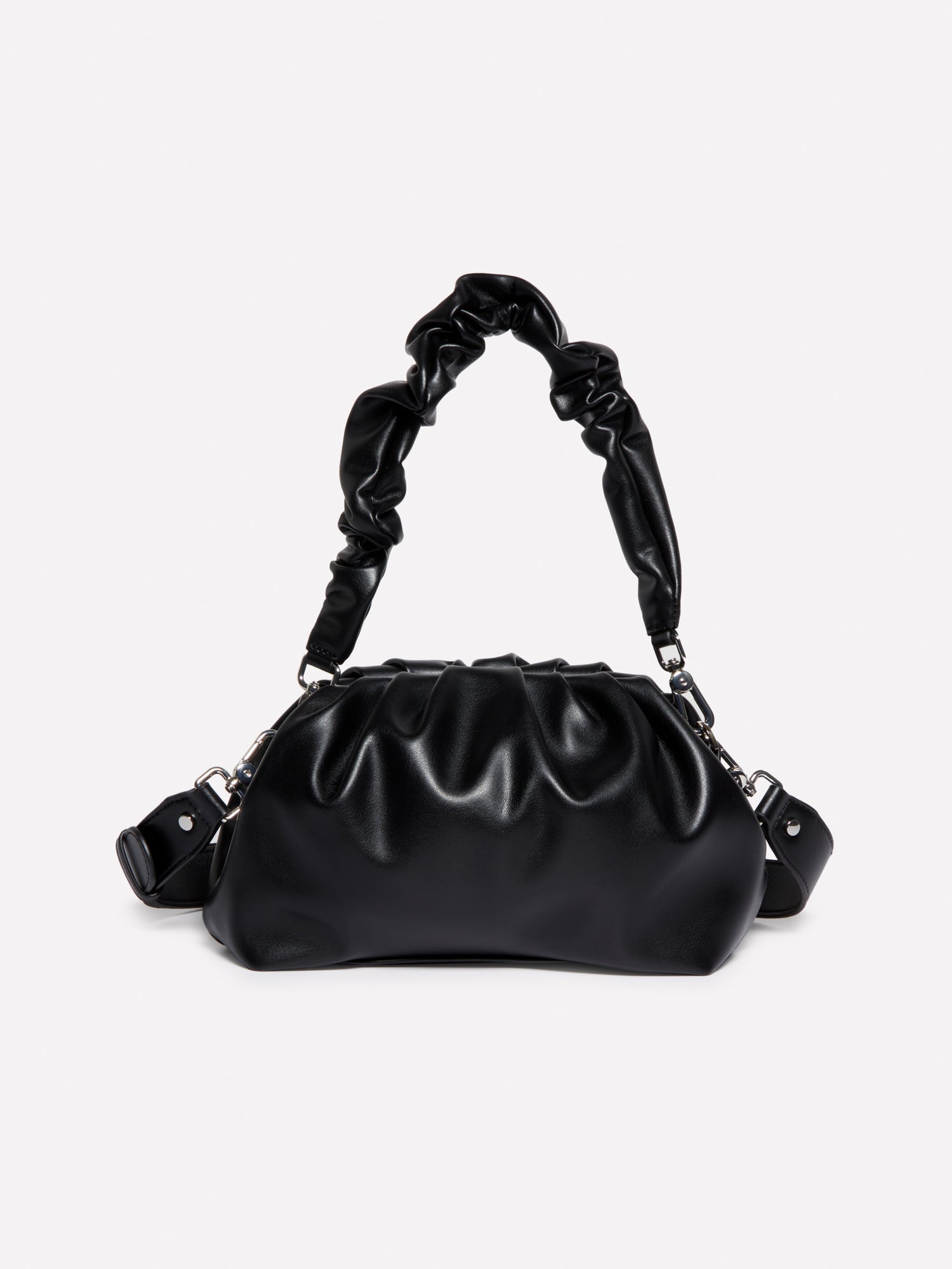 Pochette con manico arricciato da donna nero | Sisley Outlet