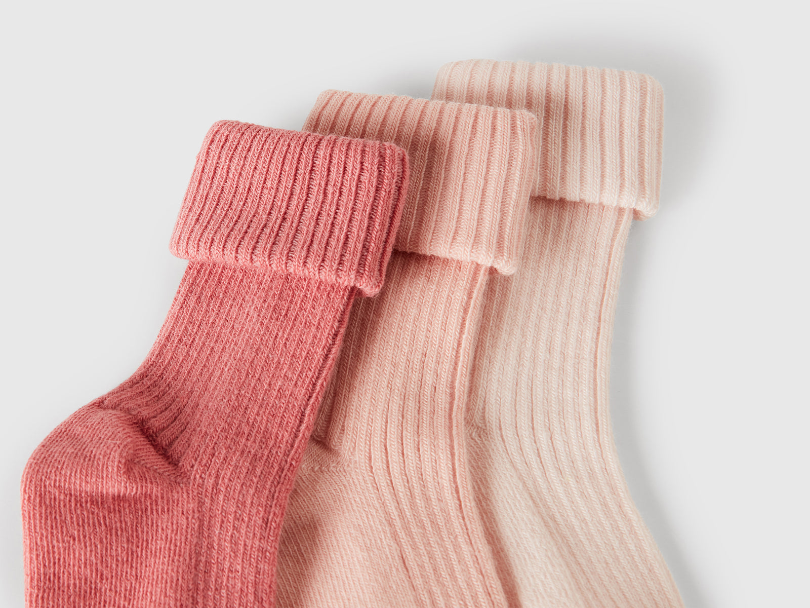 Tre paia di calzini a costine da neonato multi-color 2 | Benetton Outlet