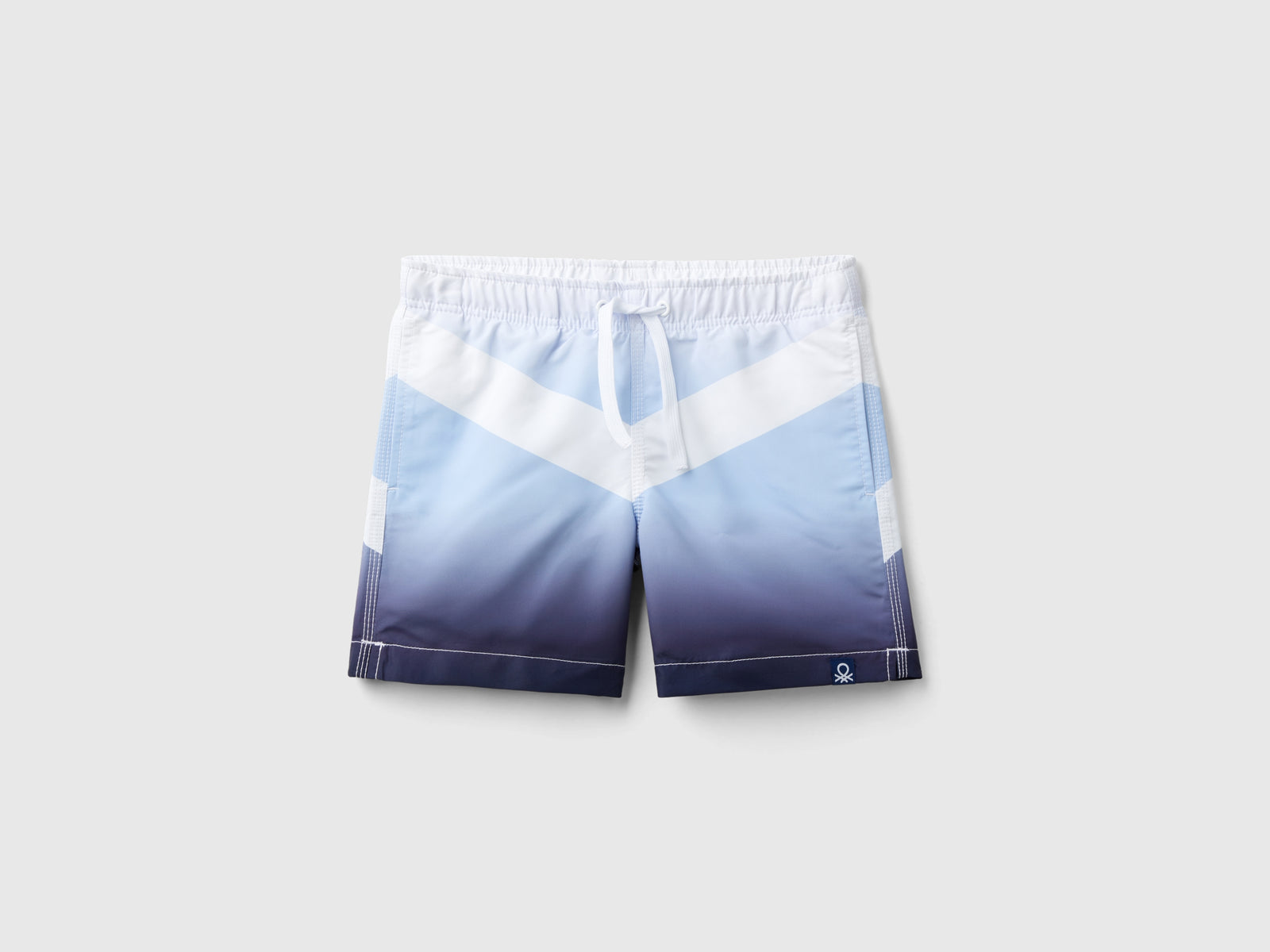 Costume boxer con stampa logo da bambino blu | Benetton Outlet
