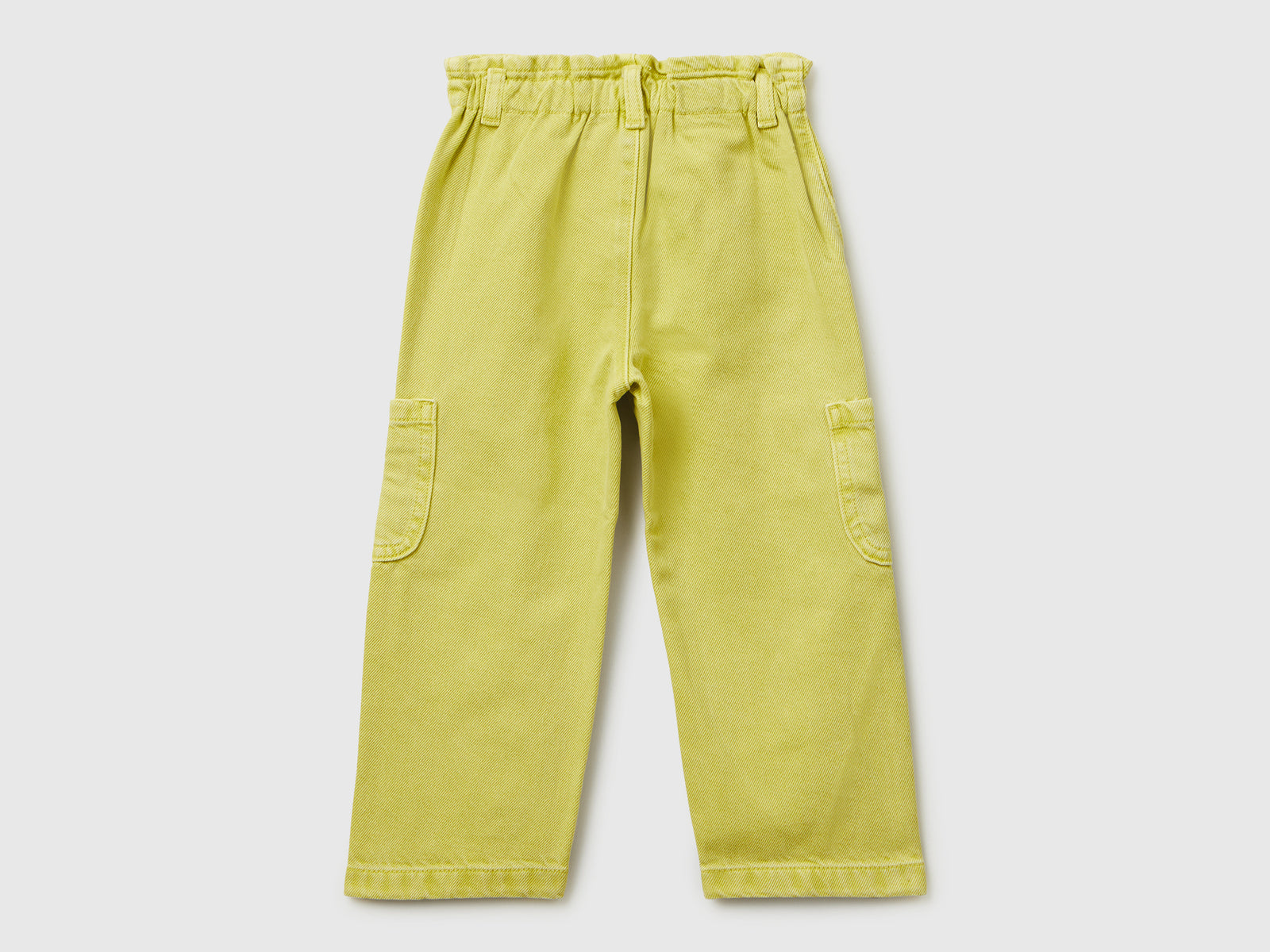 Pantaloni cargo in cotone da bimba verde oliva 2 | Benetton Outlet