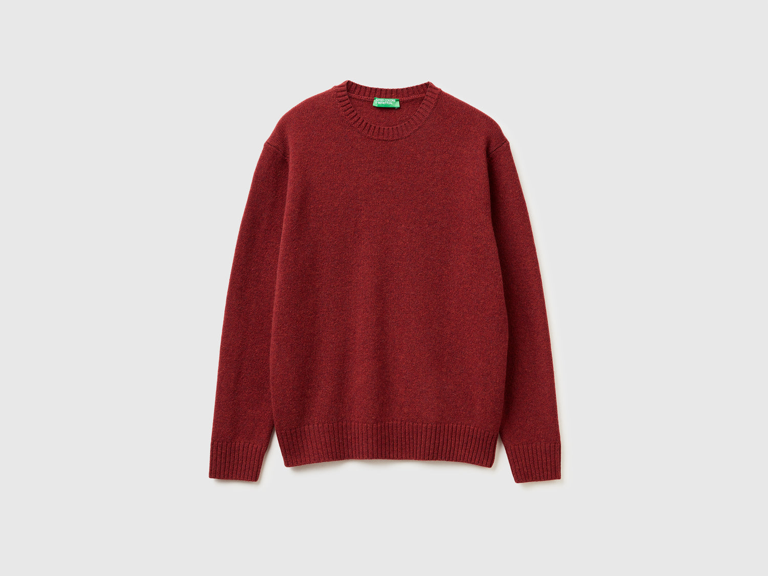 Maglia in lana Shetland da uomo bordeaux | Benetton Outlet