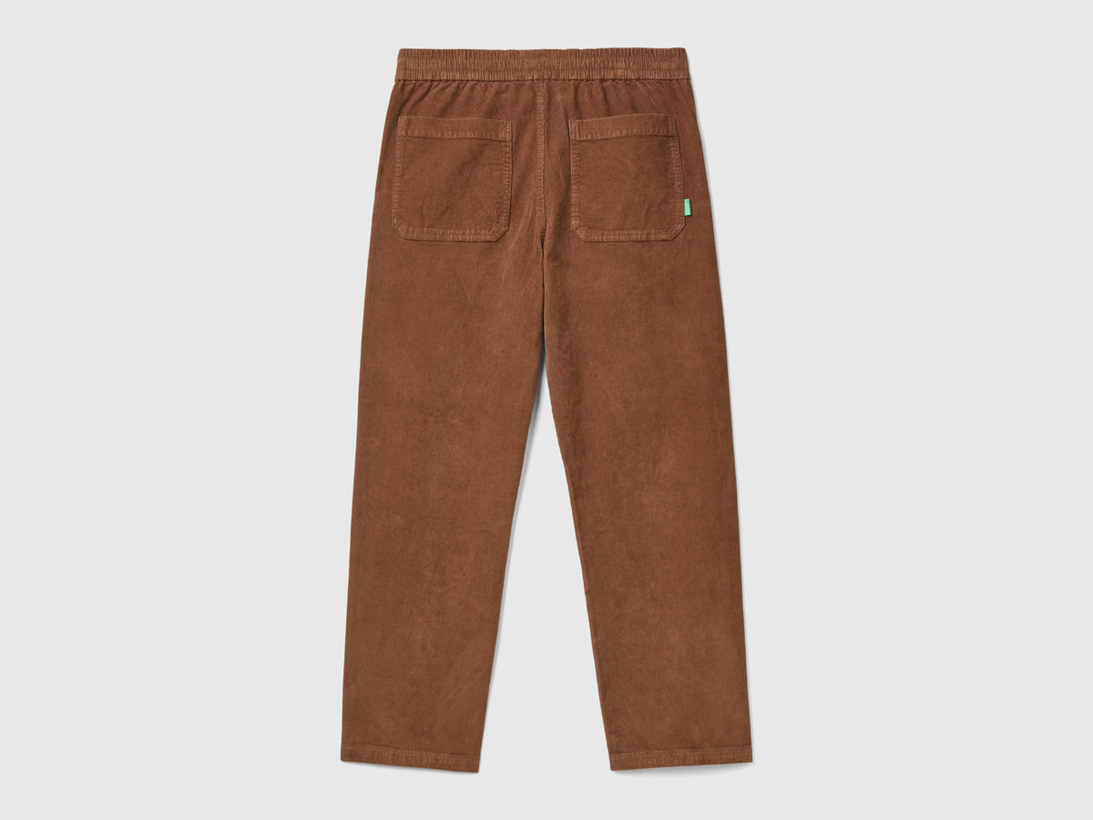 Joggers in velluto con coulisse