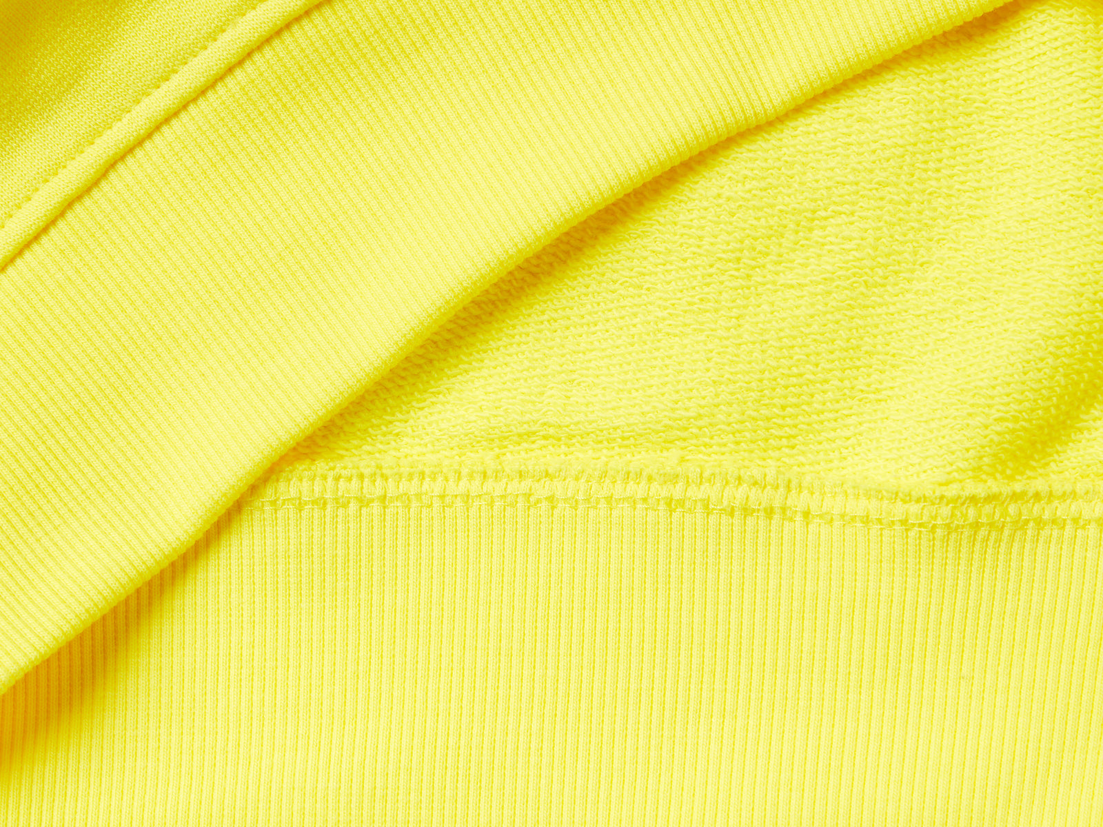 Felpa con stampa logo da bambino giallo 2 | Benetton Outlet