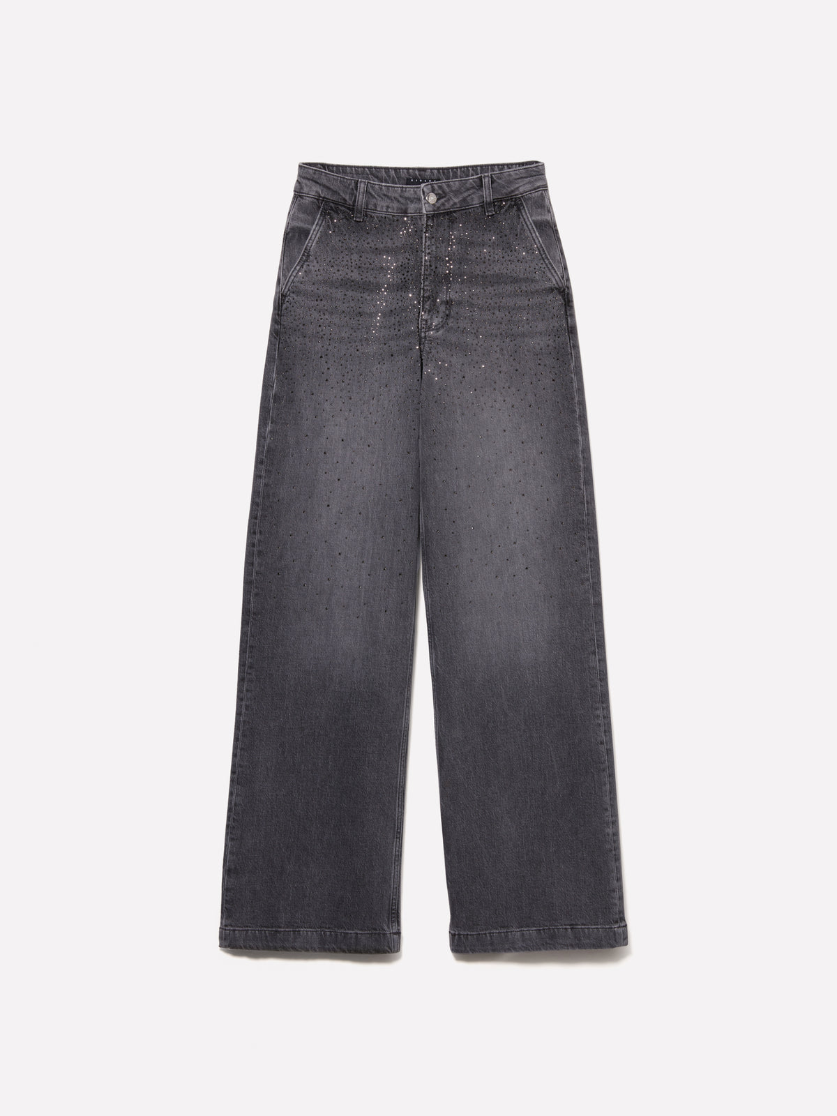 Jeans scuro con strass