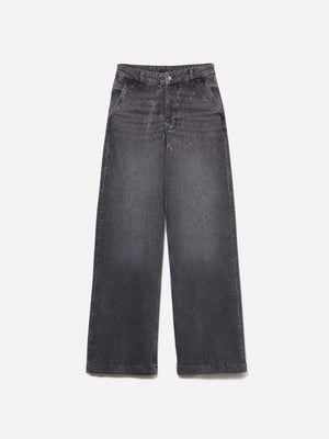 Jeans scuro con strass
