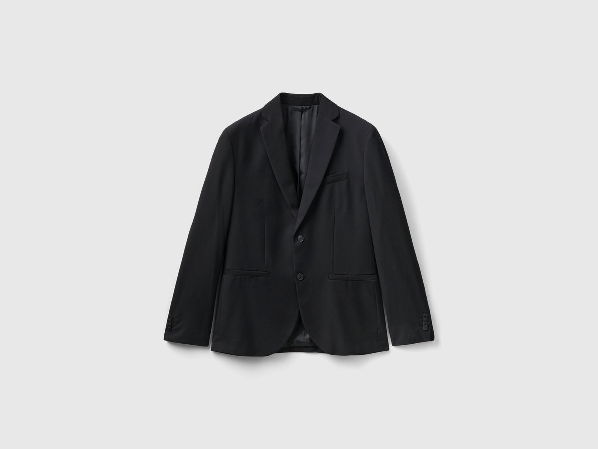 Blazer regular fit in misto viscosa