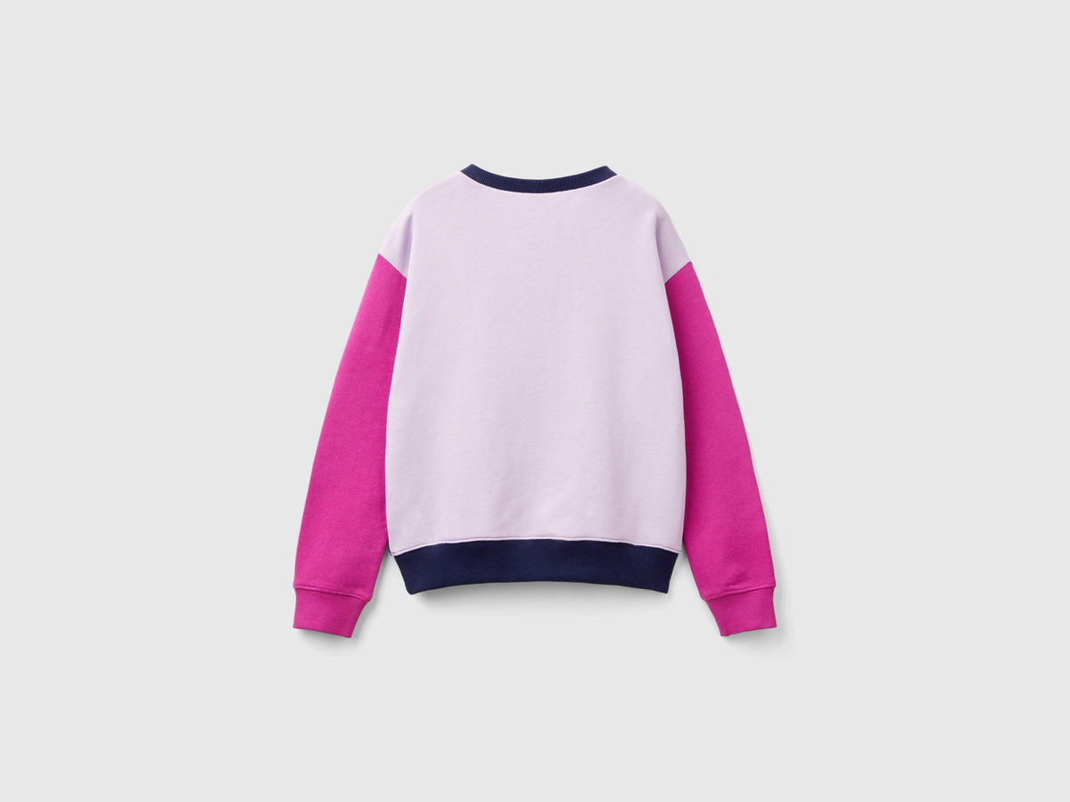 Felpa 100% cotone con logo glitter