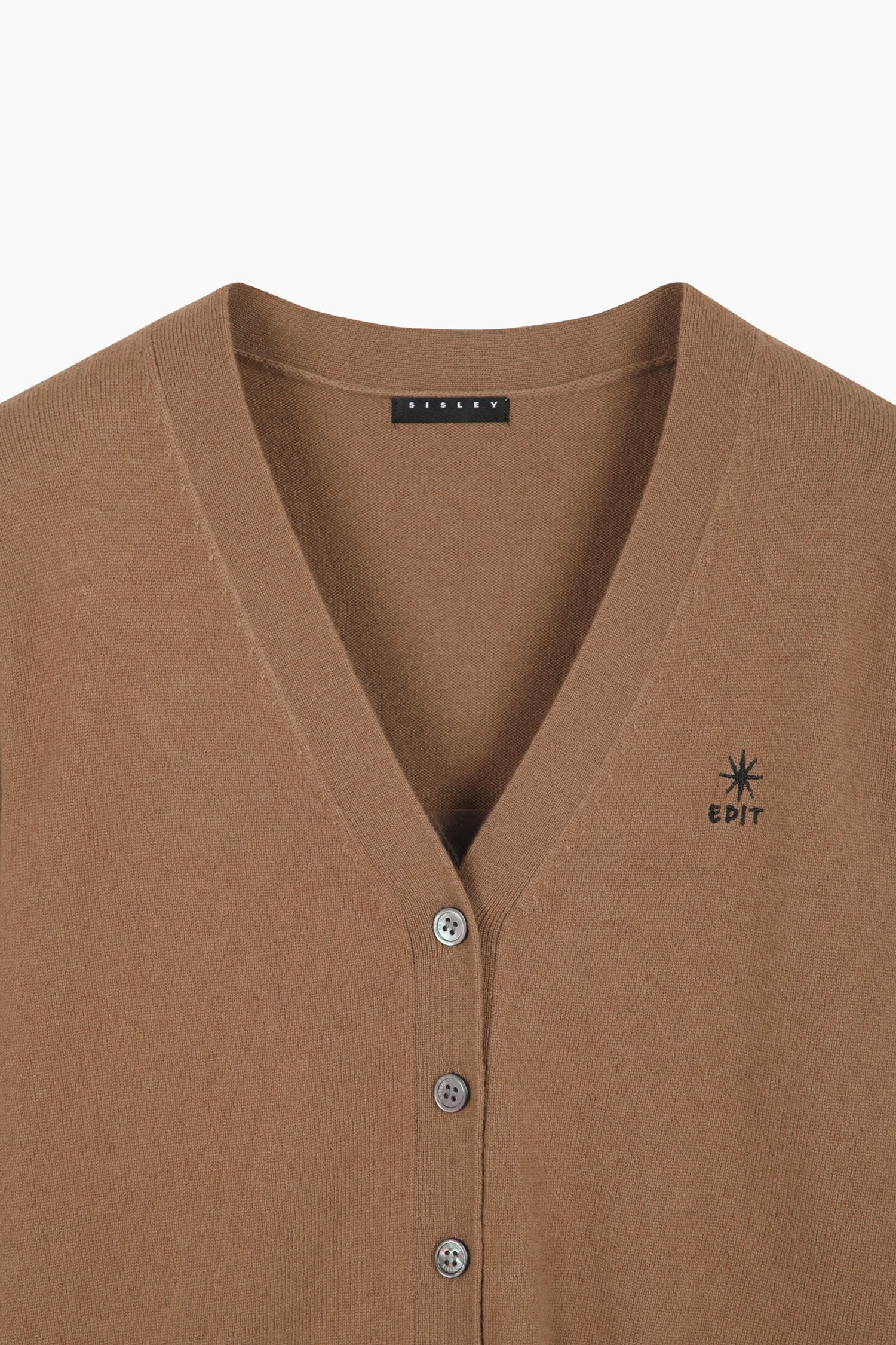 Cardigan con ricamo da donna cammello 3 | Sisley Outlet