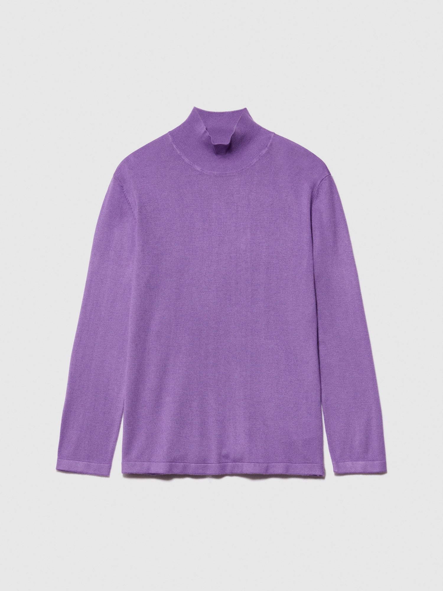 Dolcevita in misto seta da donna lilla | Sisley Outlet