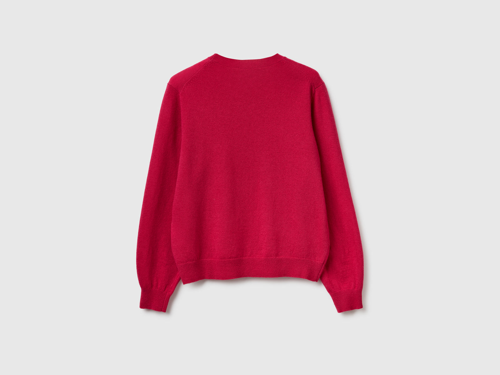 Maglia relaxed fit in pura lana Merino da donna ciclamino 2 | Benetton Outlet