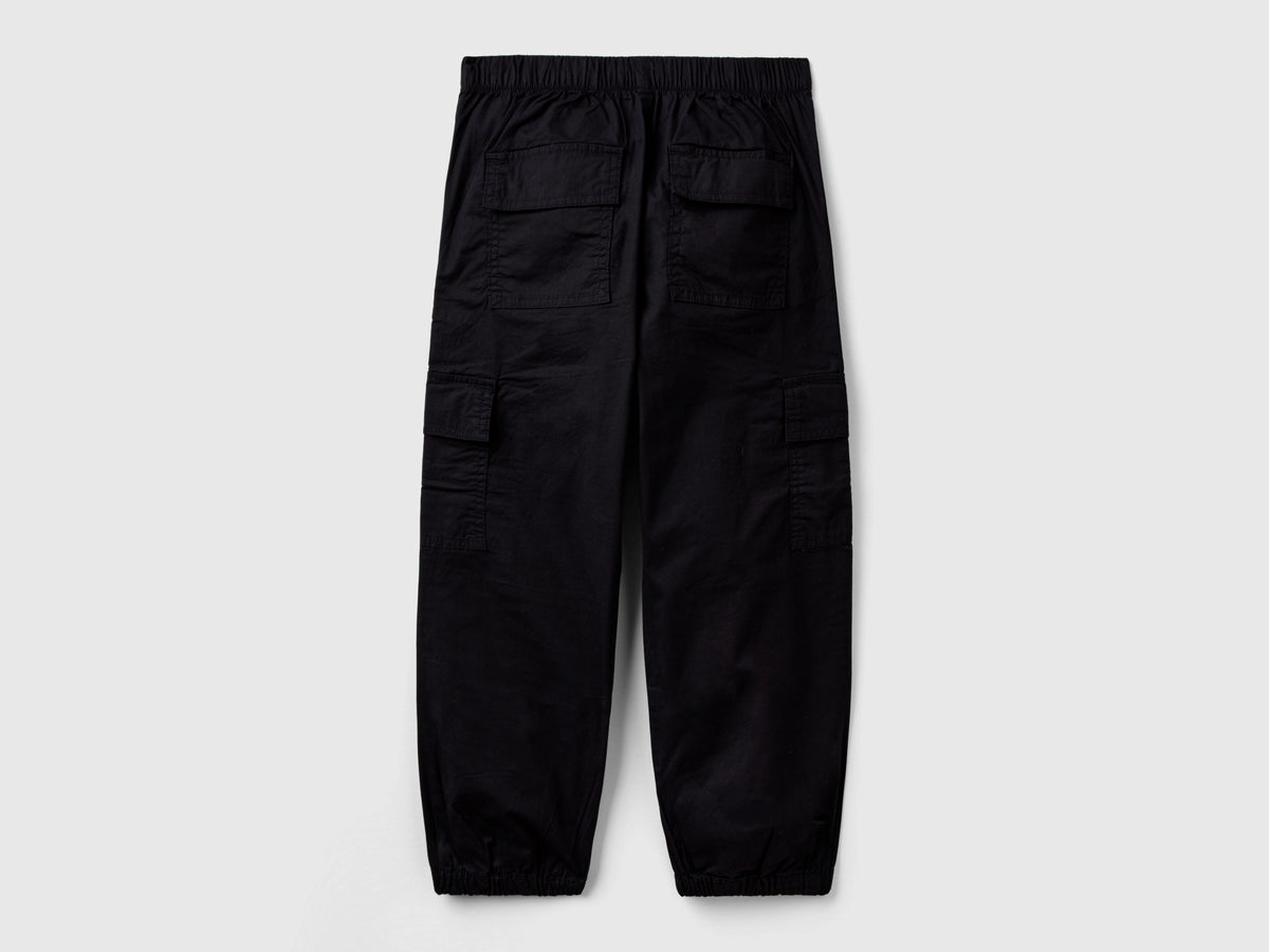 Pantaloni cargo in cotone stretch