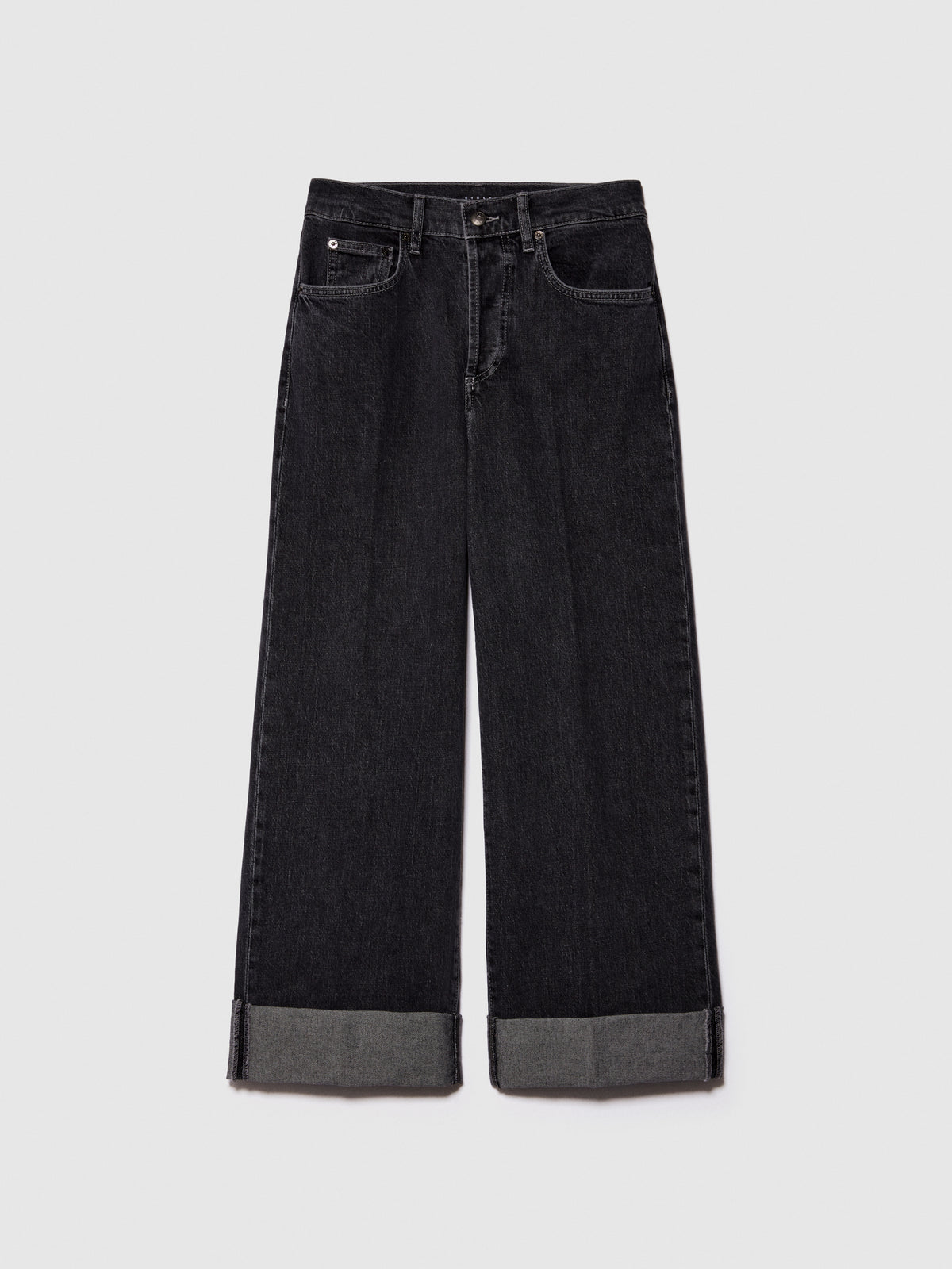Jeans baggy fit con risvolto