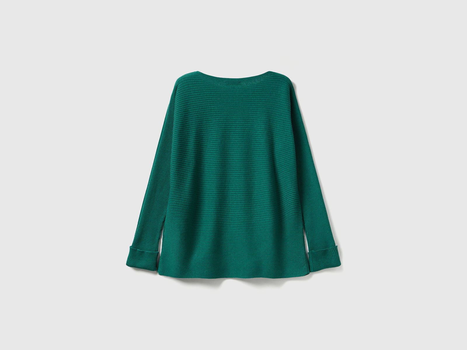 Maglia con scollo a barchetta da donna verde scuro 2 | Benetton Outlet