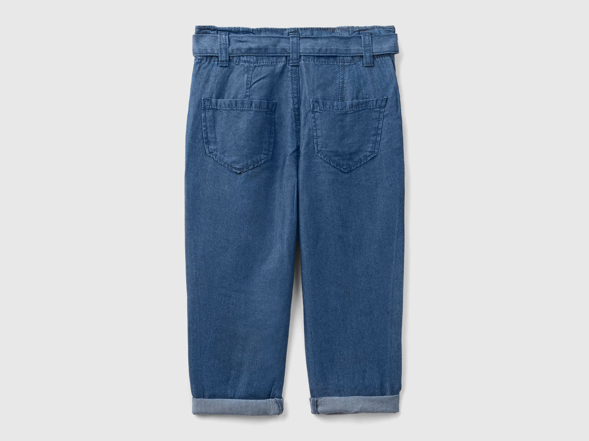 Pantaloni paperbag con cintura