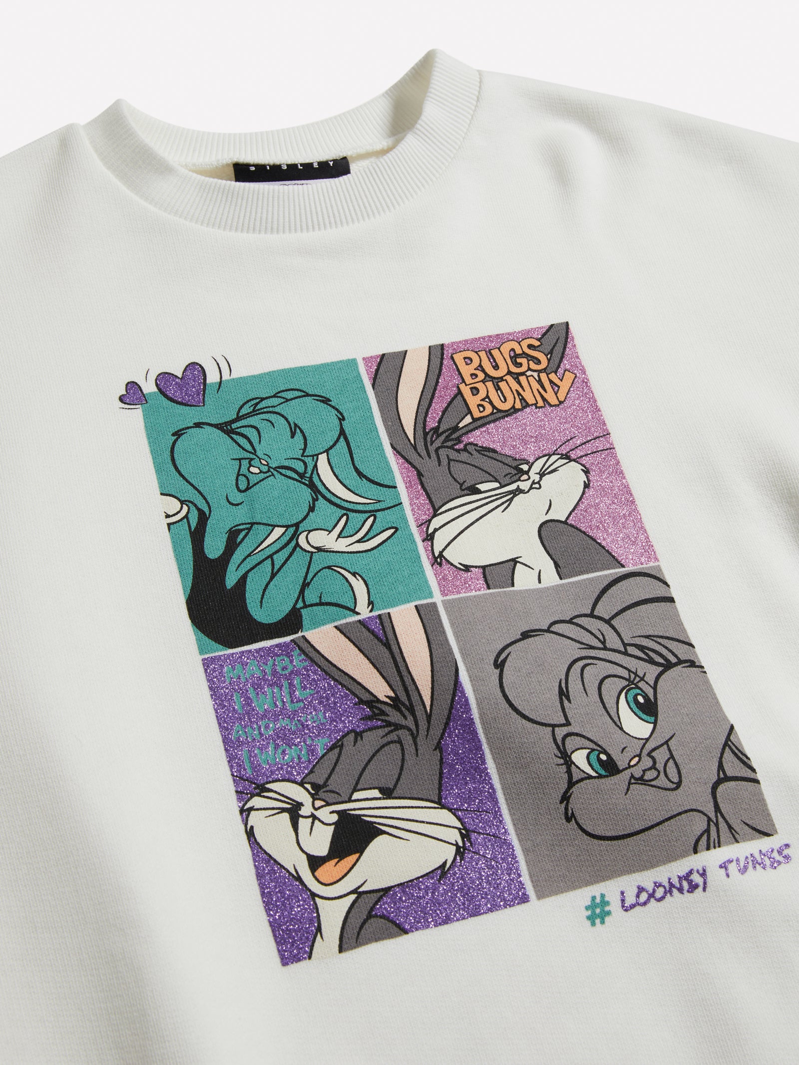 Felpa con stampa ©Looney Tunes da bambina bianco 2 | Sisley young Outlet