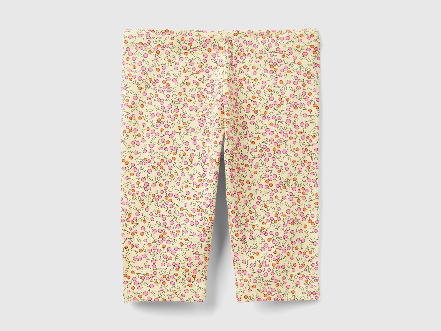 Leggings a 3/4 con stampa frutta da bimba bianco panna | Benetton Outlet