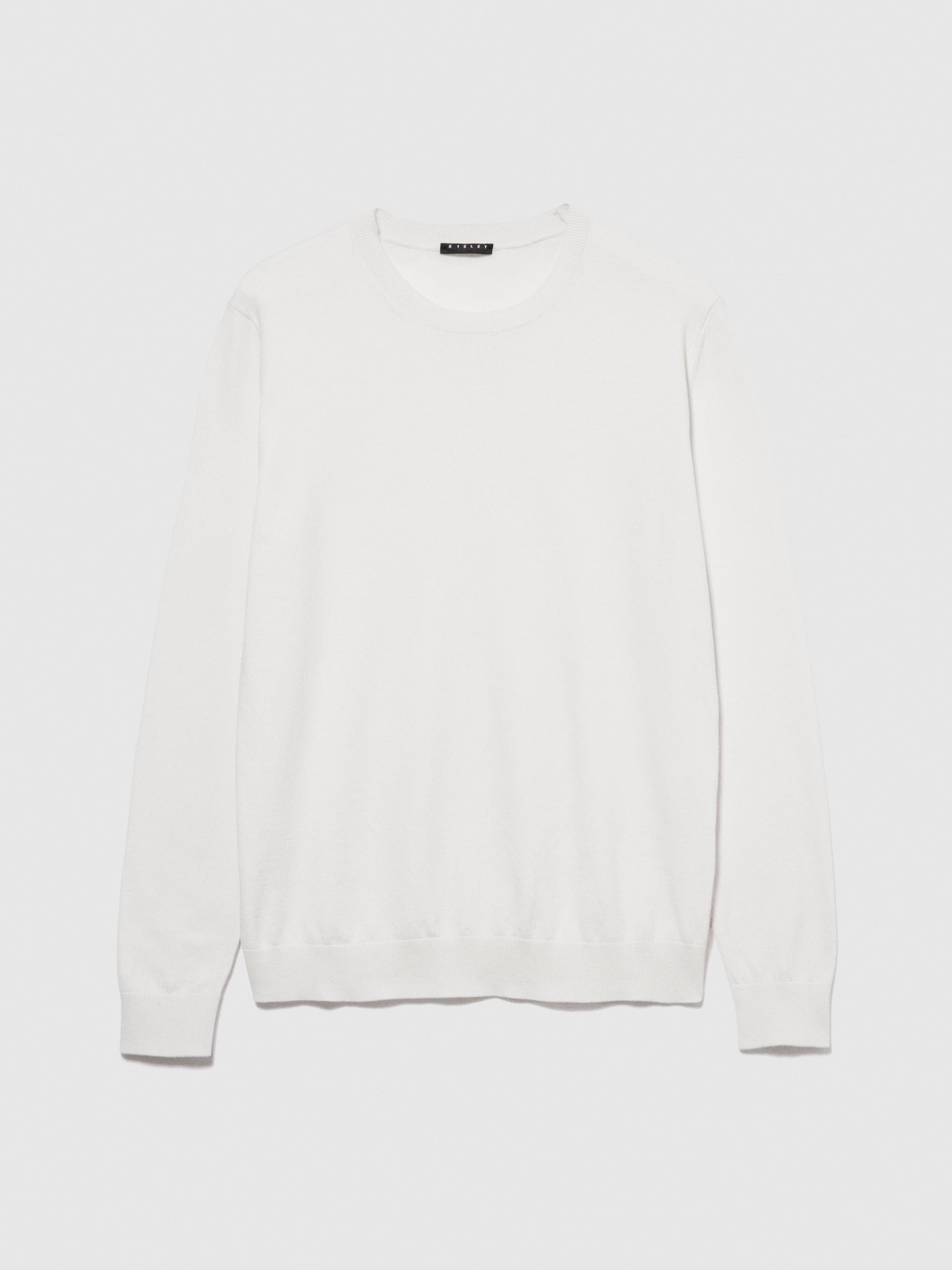 Maglia tinta unita da uomo bianco | Sisley Outlet