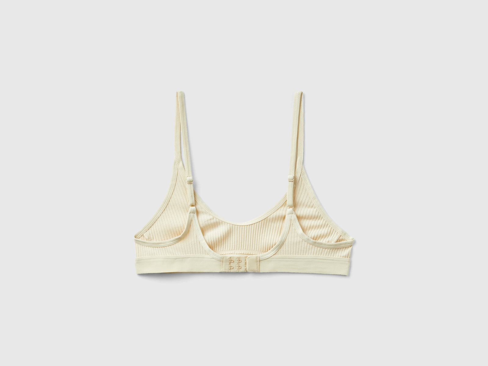 Reggiseno a triangolo a costine da donna beige 2 | Benetton Outlet