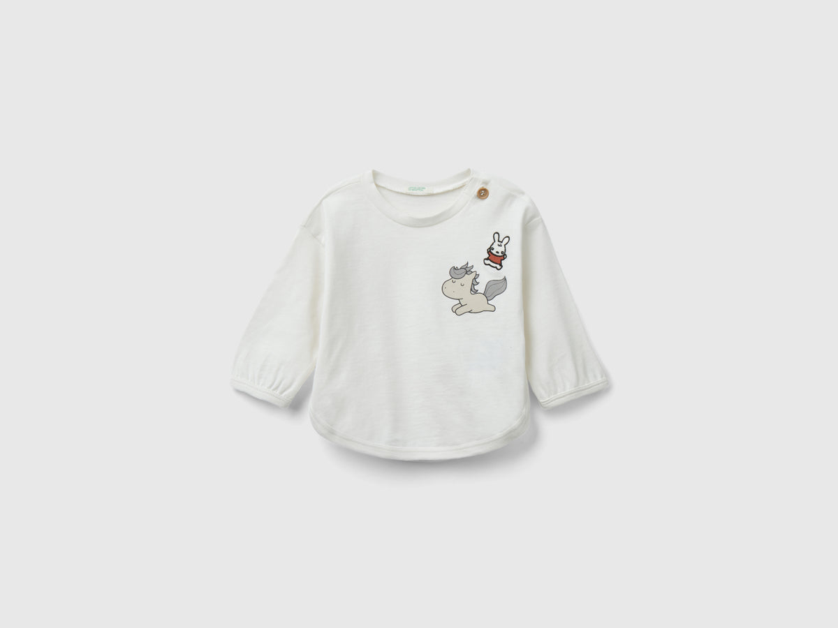Maglietta con stampa in cotone bio