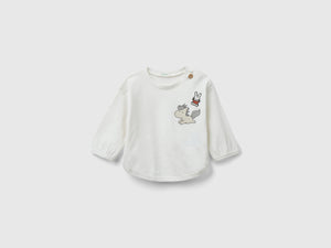 Maglietta con stampa in cotone bio