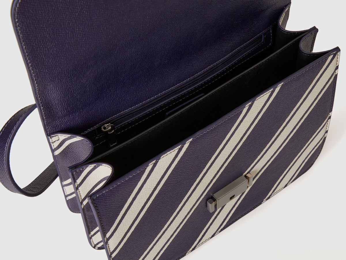Borsa a righe regimental