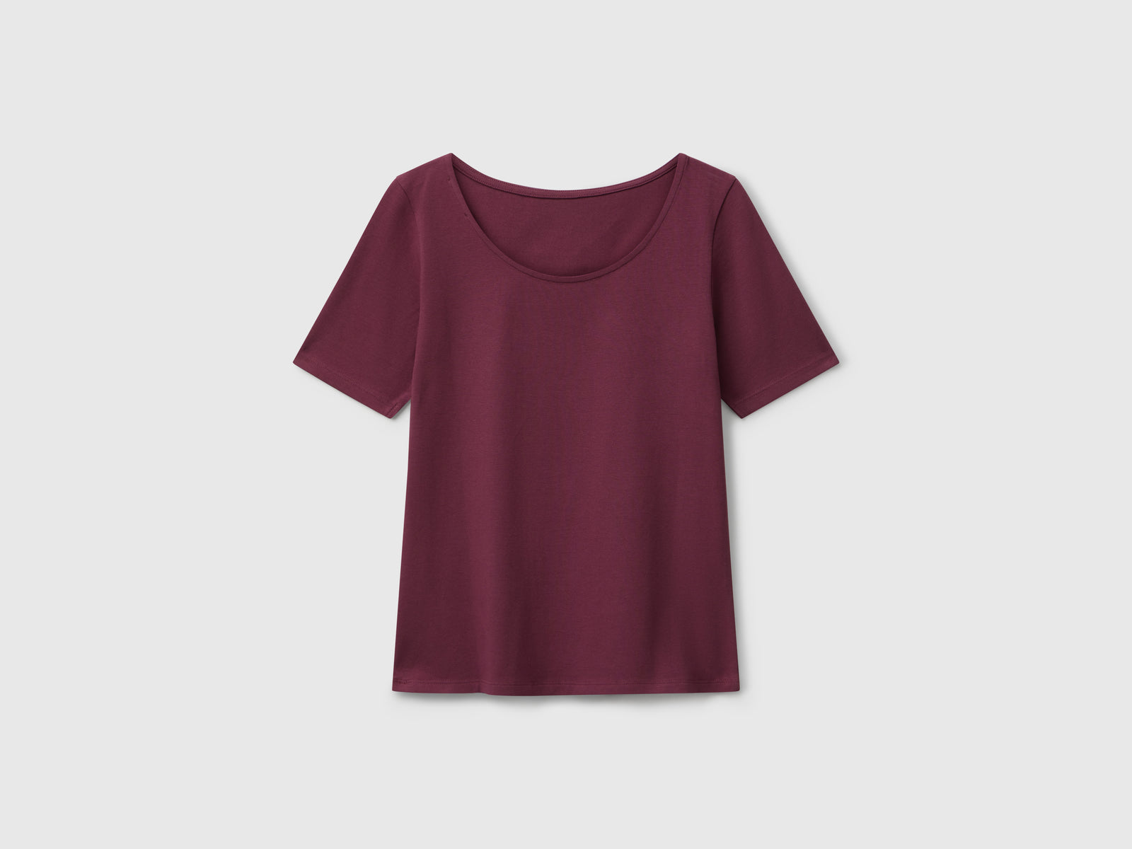 T-shirt slim fit reversibile da donna prugna 2 | Benetton Outlet