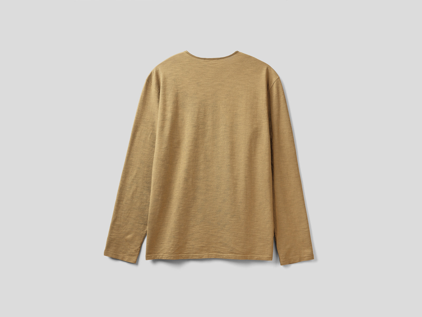 T-shirt a manica lunga in 100% cotone da uomo beige 2 | Benetton Outlet
