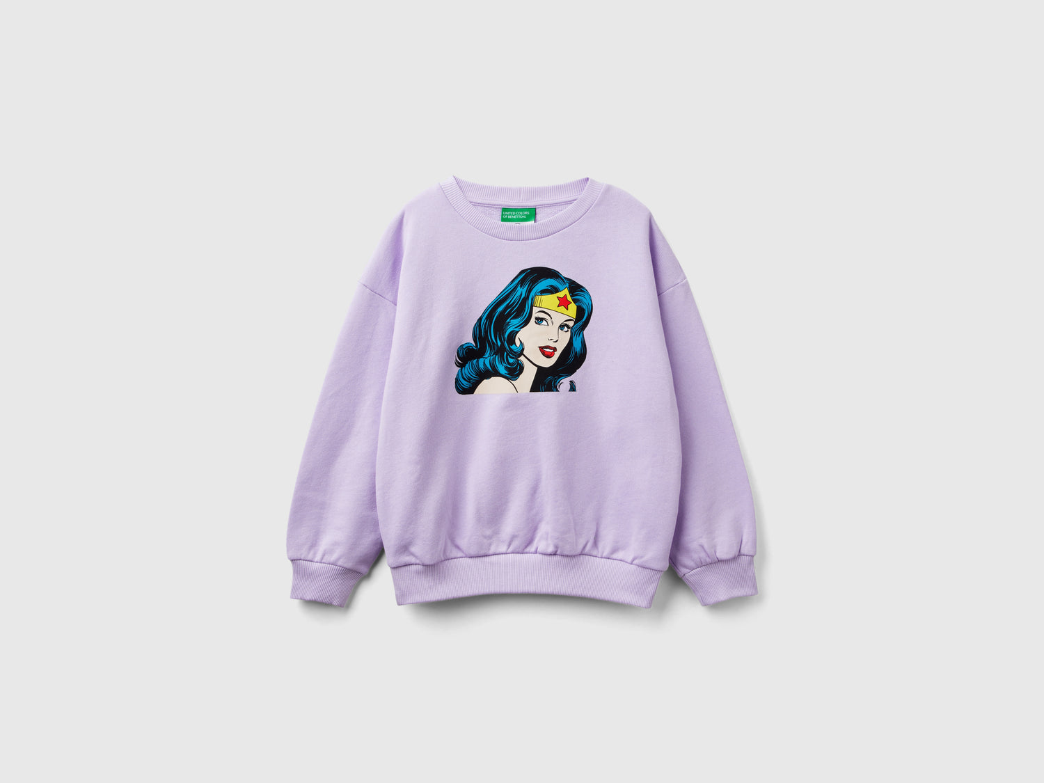 Felpa ©&™ DC Comics Wonder Woman da bambina lilla | Benetton Outlet