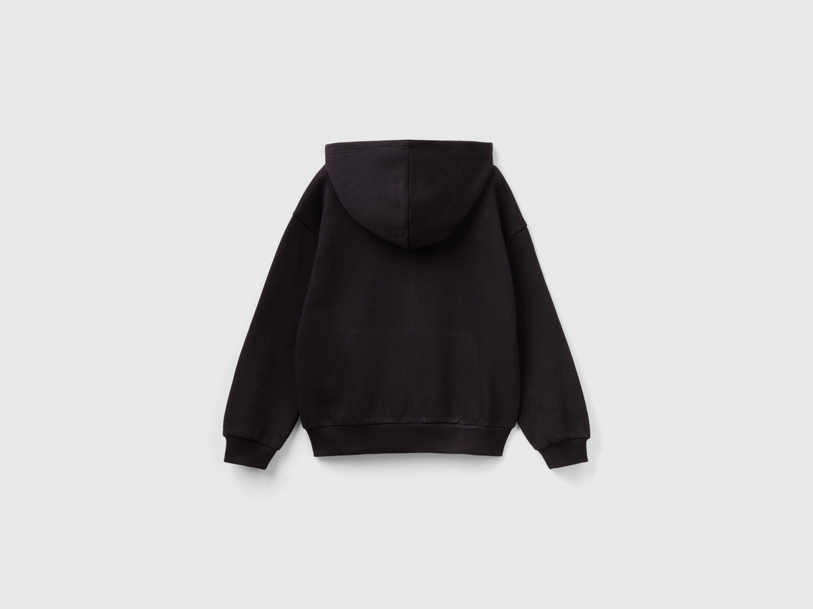 Felpa con zip e paillettes da bambina nero 2 | Benetton Outlet