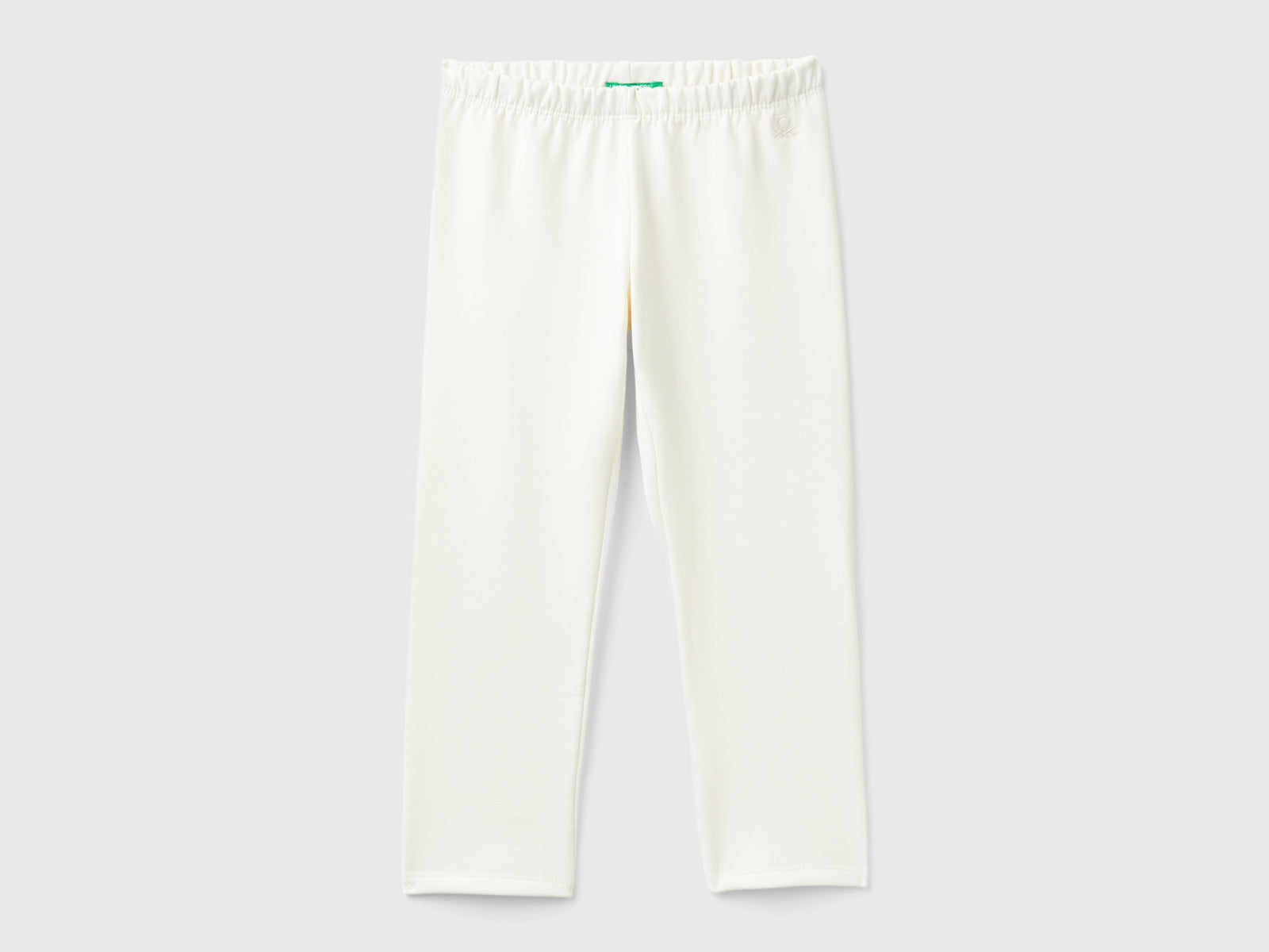 Leggings in felpa calda da bimba bianco panna | Benetton Outlet