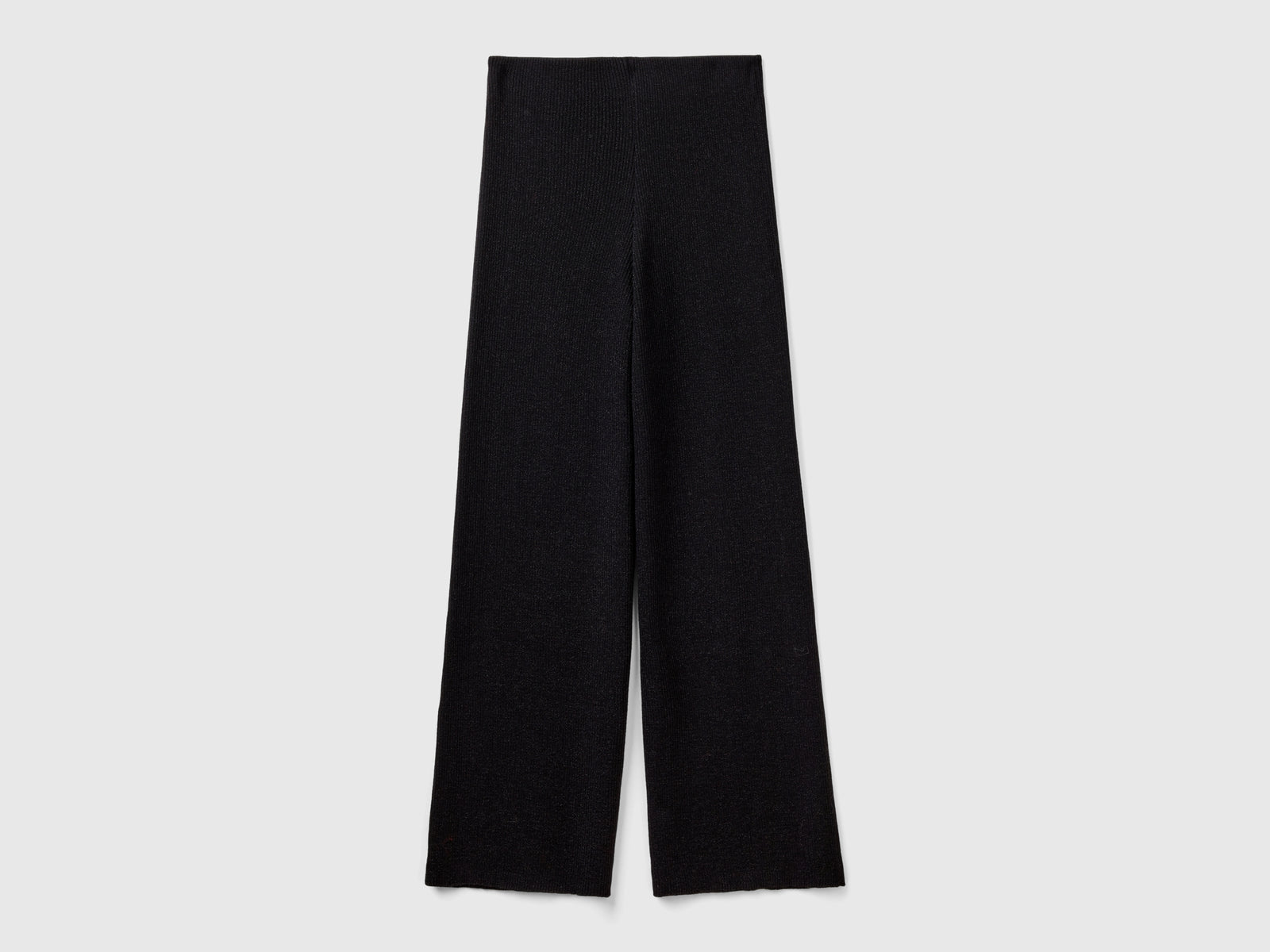 Pantaloni palazzo con lurex da donna nero 2 | Benetton Outlet