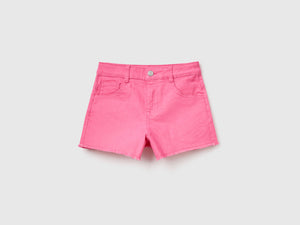 Pantaloni corti cinque tasche in misto cotone elasticizzato