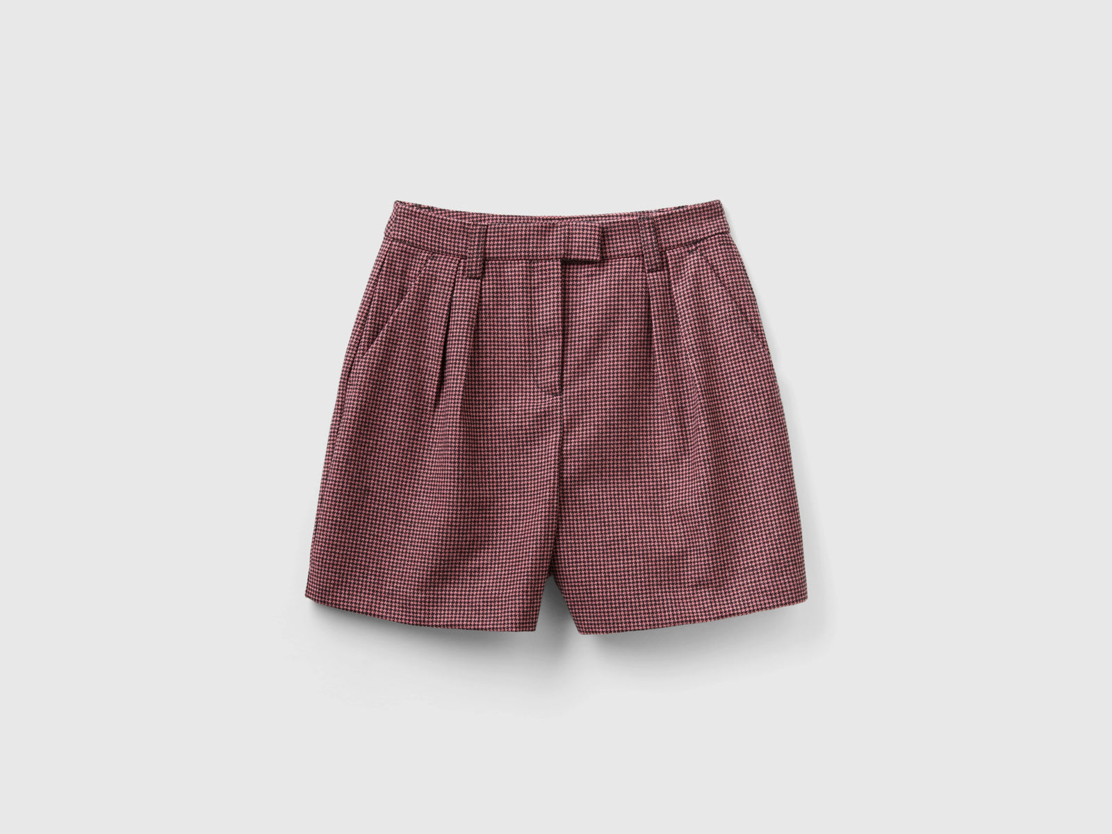 Shorts pied de poule da donna malva scuro | Benetton Outlet