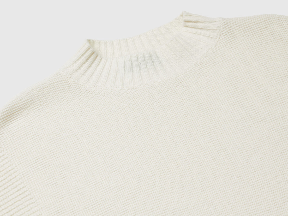 Gilet lupetto in misto lana