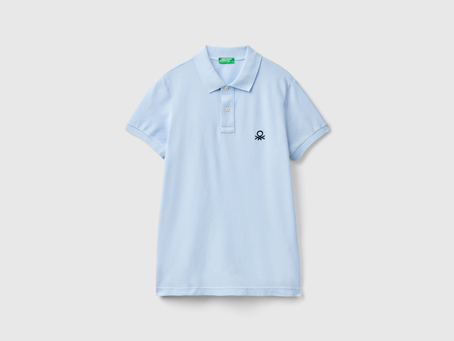 Polo slim fit da uomo celeste | Benetton Outlet