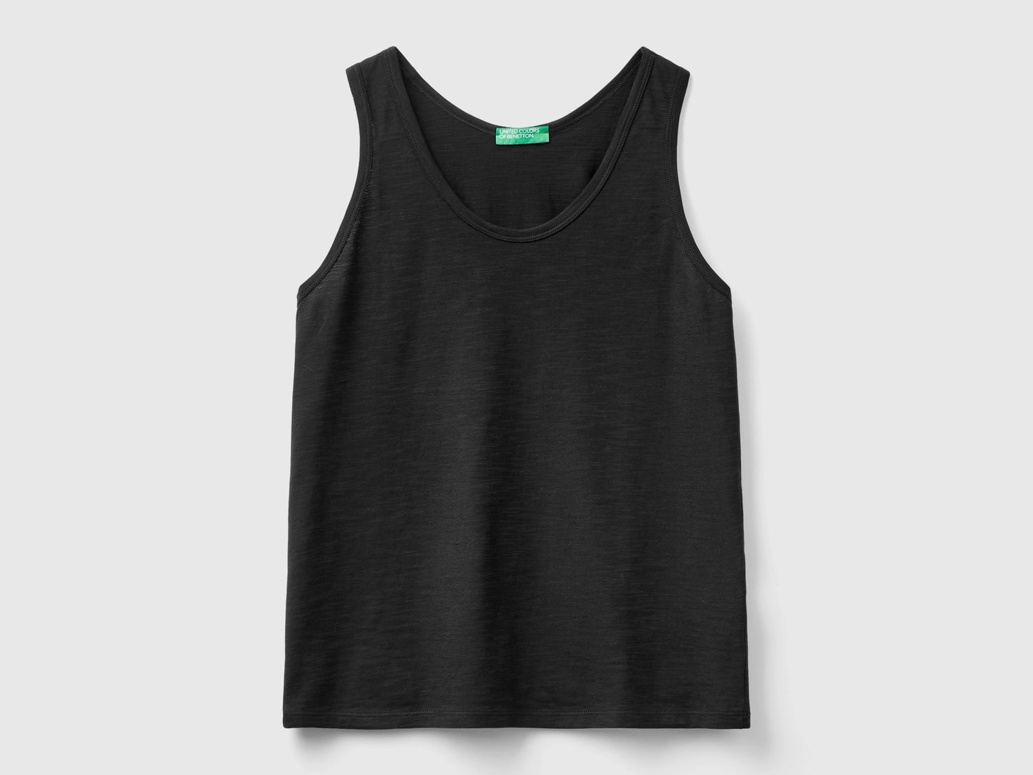 Canotta in cotone leggero da donna nero | Benetton Outlet