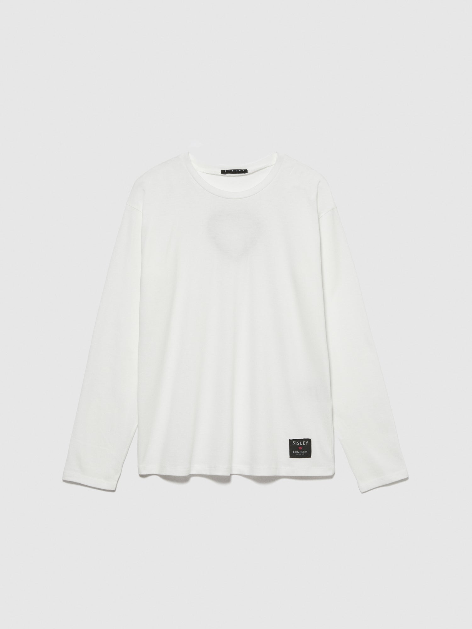 T-shirt con cuore cut-out da bambina bianco | Sisley young Outlet