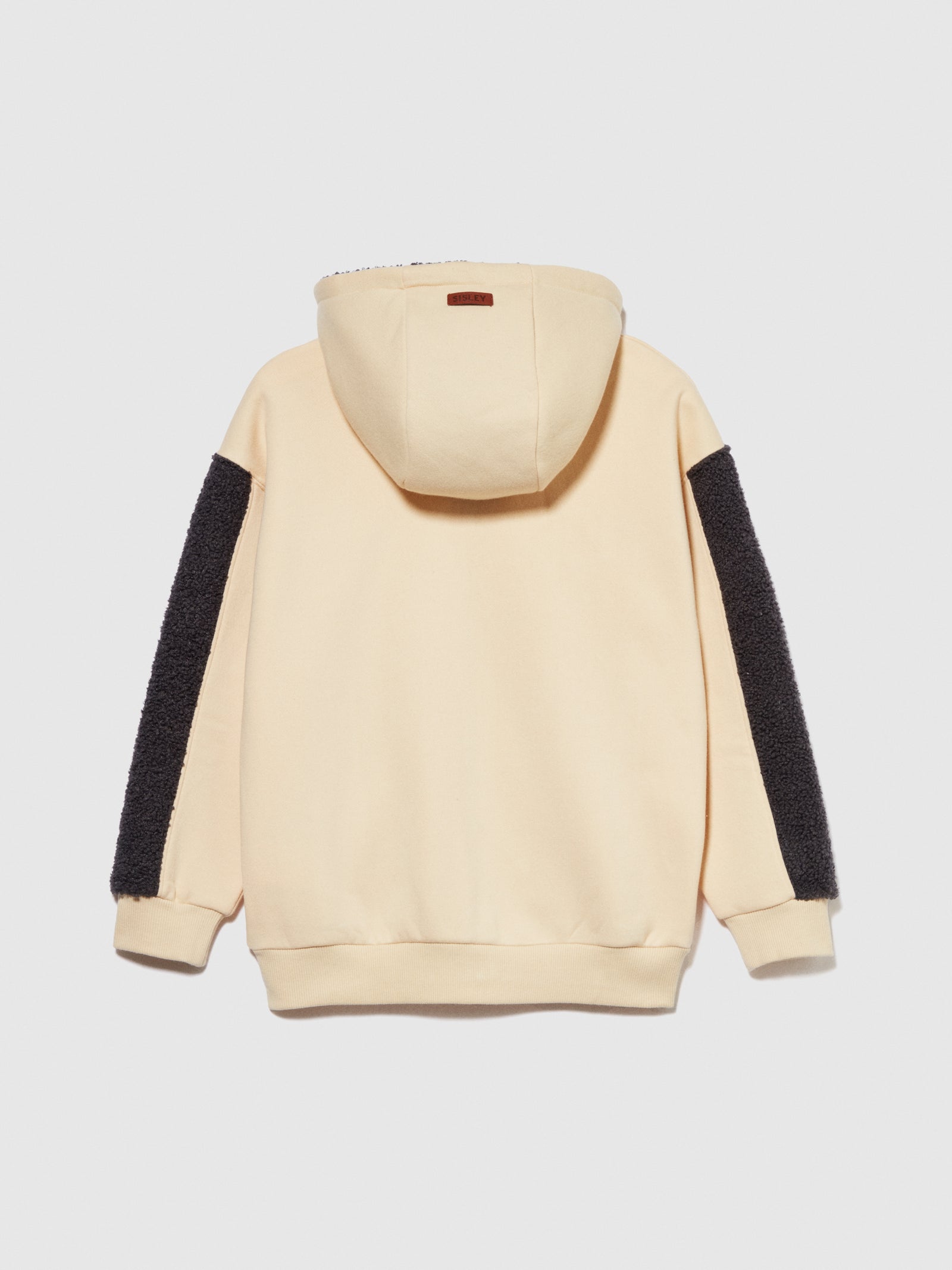 Felpa over con inserti teddy da bambino beige 2 | Sisley young Outlet