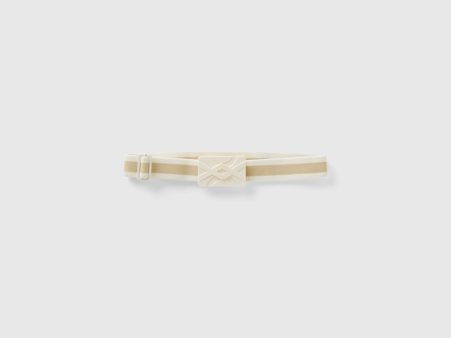 Cintura elastica con fibbia da donna bianco panna | Benetton Outlet