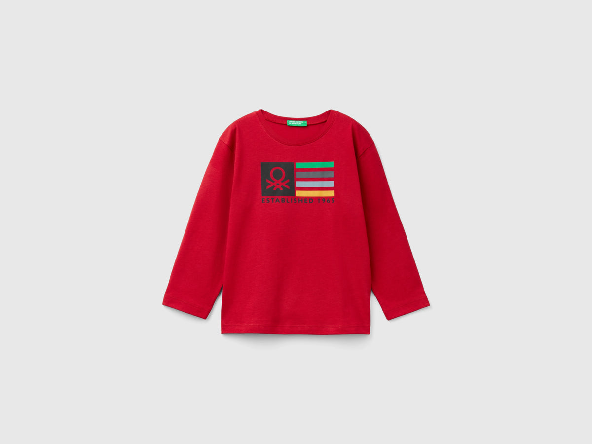 T-shirt manica lunga in cotone bio