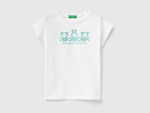 T-shirt girocollo a manica corta in puro cotone
