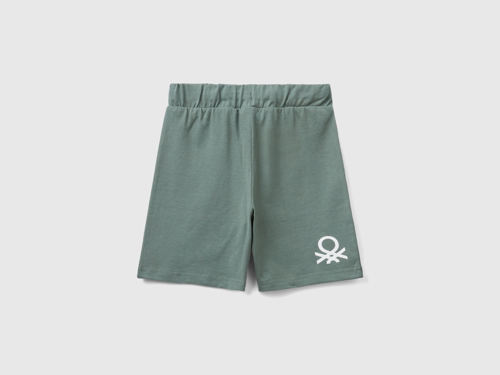 Bermuda in jersey da bimbo verde militare 2 | Benetton Outlet