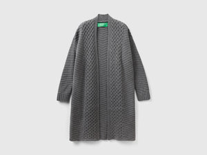 Cardigan lungo lavorato