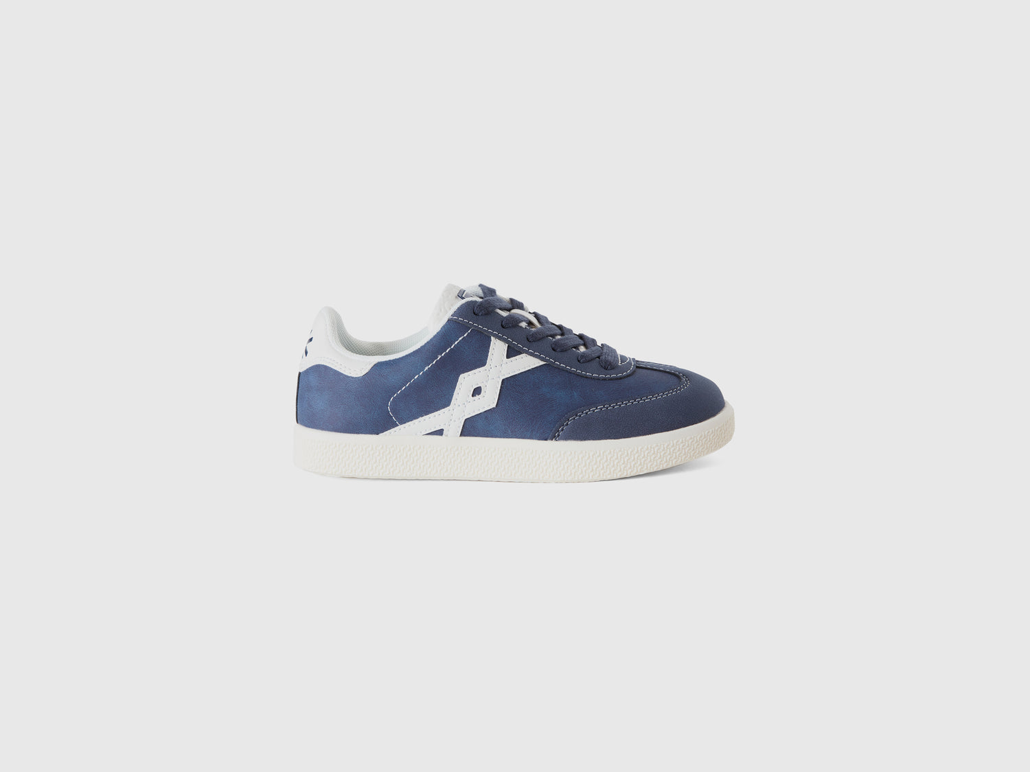 Sneakers in tessuto spalmato da bambina blu scuro | Benetton Outlet