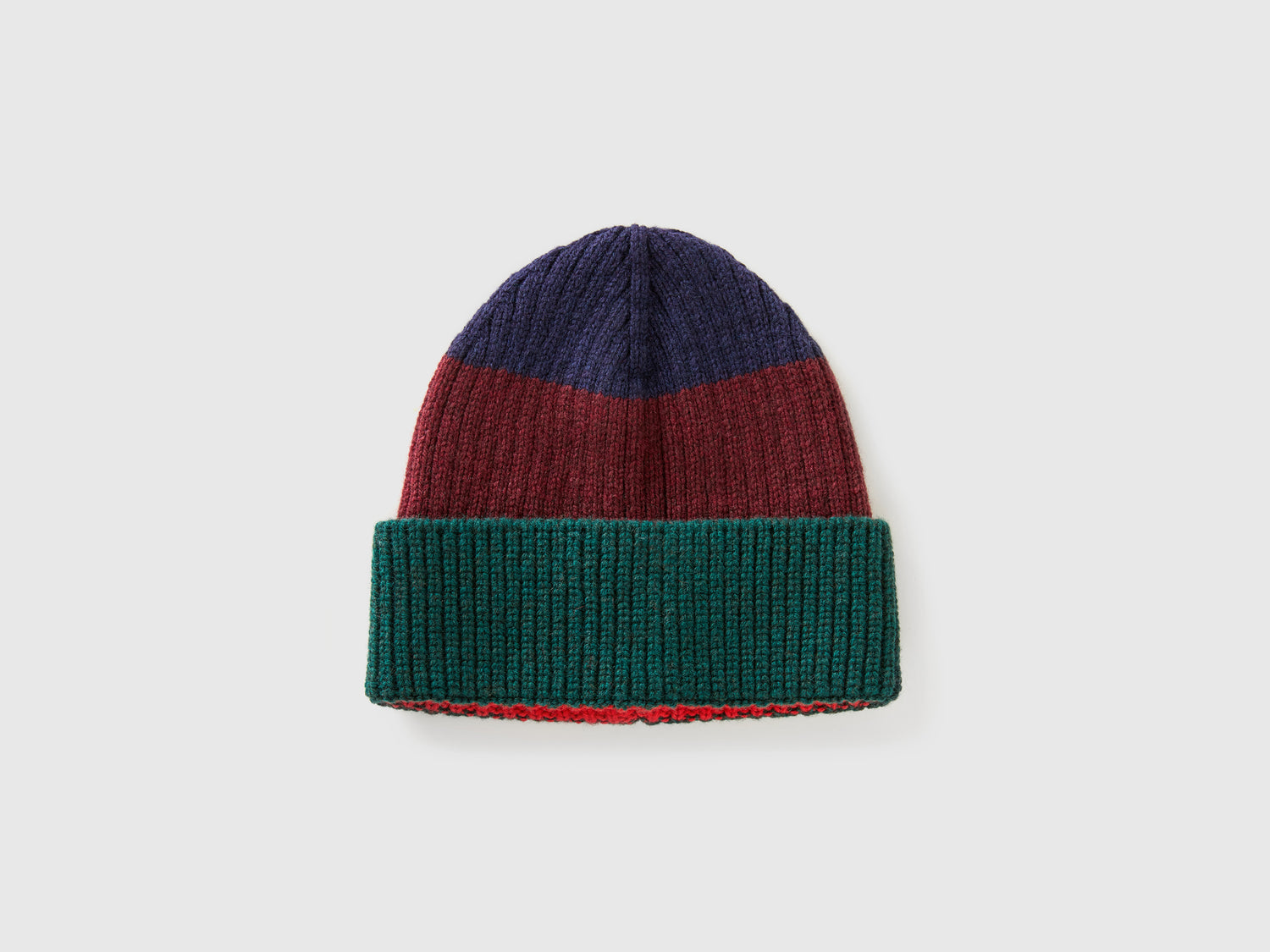 Cappello a righe in pura lana Shetland da uomo multi-color | Benetton Outlet