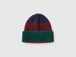 Cappello a righe in pura lana Shetland